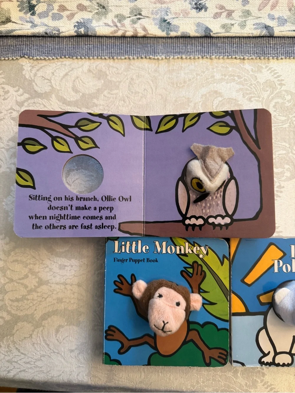 Lot of 3 Finger Puppet Books. Little Owl, Little 🐻‍❄️ Bear, Little Monkey 🐒
